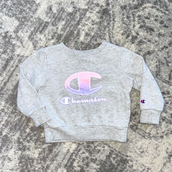 Champion Other - Toddler Girl Gray Champion Logo Crewneck 3T